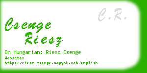 csenge riesz business card